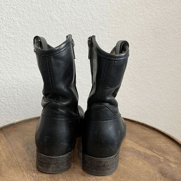 FRYE Boots Black Leather Melissa Button Short Ankle Booties Women's Size 5.5 - Picture 4 of 11